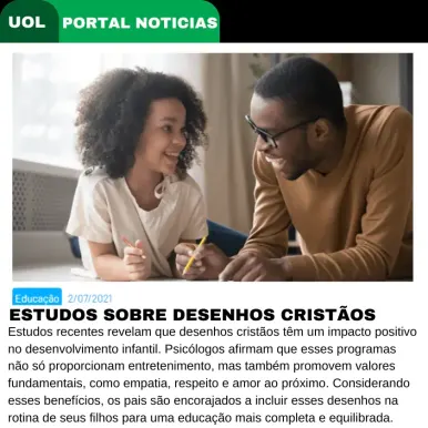 Matéria do UOL sobre desenhos cristãos